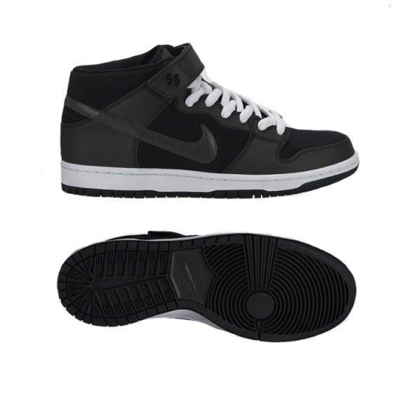 Boty - NIKE SB Dunk MID Pro 2014 - Black / Charred Grey
