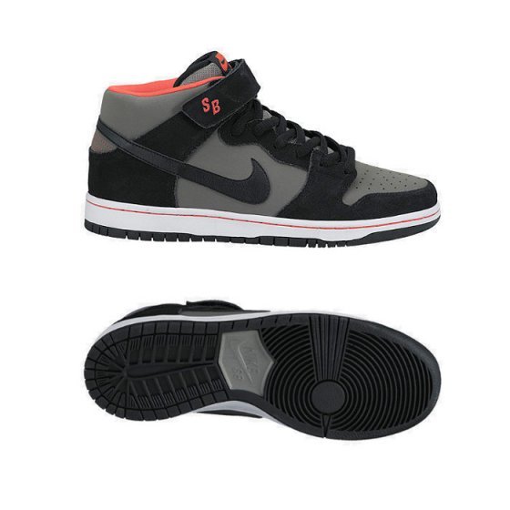 Boty - NIKE SB Dunk MID Pro 2014 - Black / Grey / Pink