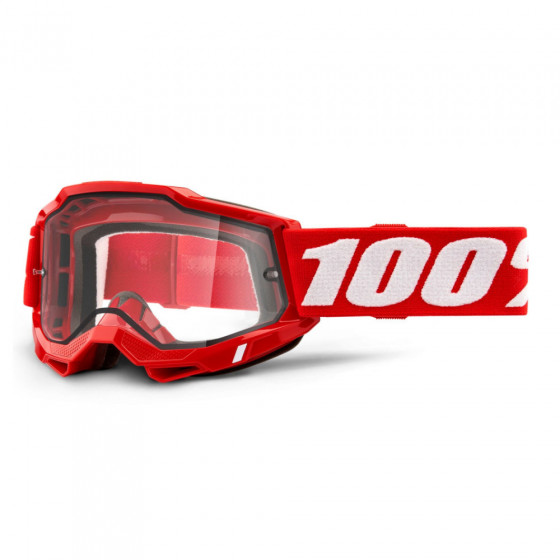Brýle - 100% Accuri 2 Enduro MTB (dvojité čiré sklo) - Red