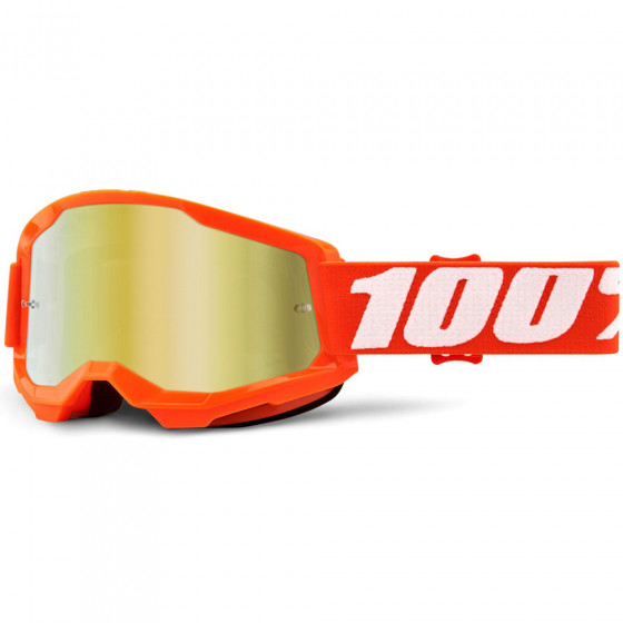 Brýle - 100% Strata 2 (zrcadlové sklo) - Fluo Orange