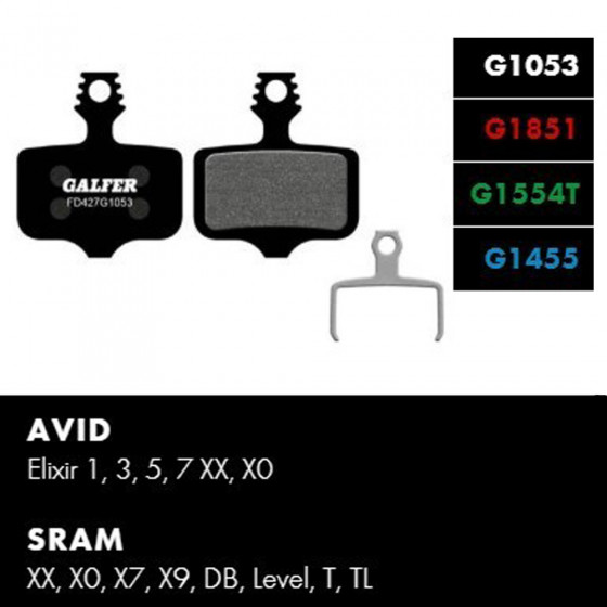 Brzdové destičky - GALFER FD427 - Avid, Sram