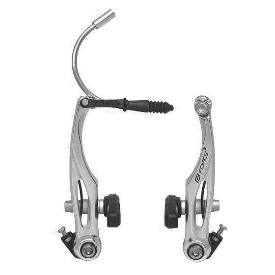 Brzdy MTB - FORCE Brzdové čelisti V-brake - stříbrné