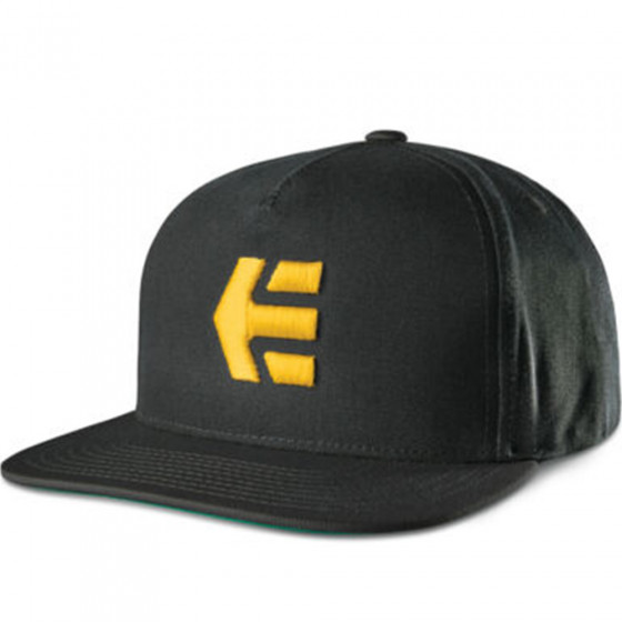 Čepice - ETNIES Icon Snapback - Black/Yellow