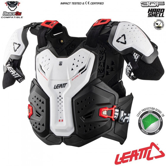 Chránič trupu a ramen - LEATT 6.5. Pro  Chest Protector - černá/bilá