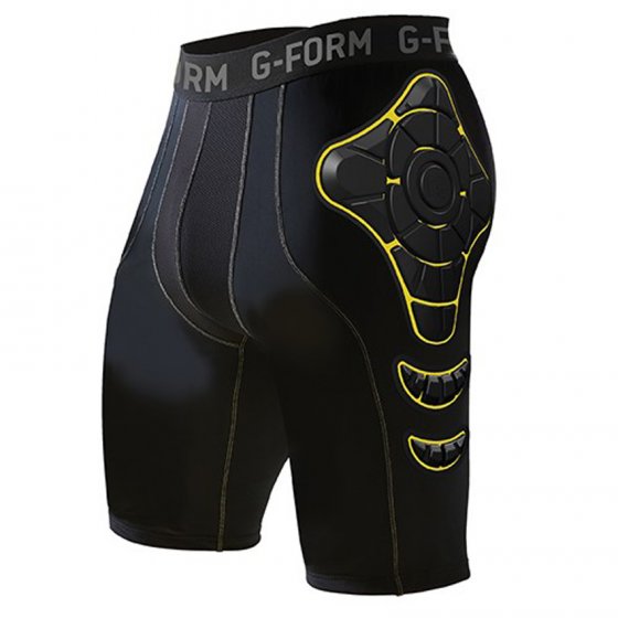 Chráničové šortky - G-Form PRO-X Compression Shorts - černá/žlutá