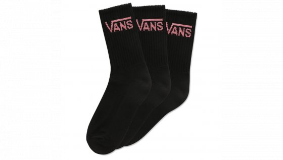 Dámské ponožky - VANS Sclassic crew 3 páry - černá/růžová