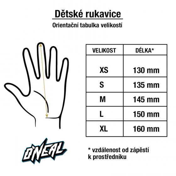 Dětské rukavice - O'NEAL Element RACEWEAR 2024 - černá/červená