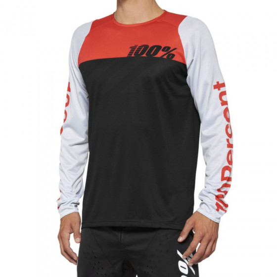 Dres - 100% R-Core Ls 2022 - Black / Racer Red