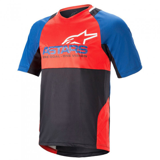 Dres - ALPINESTARS Drop 8.0 SS 2021 - Mid Blue / Bright Red