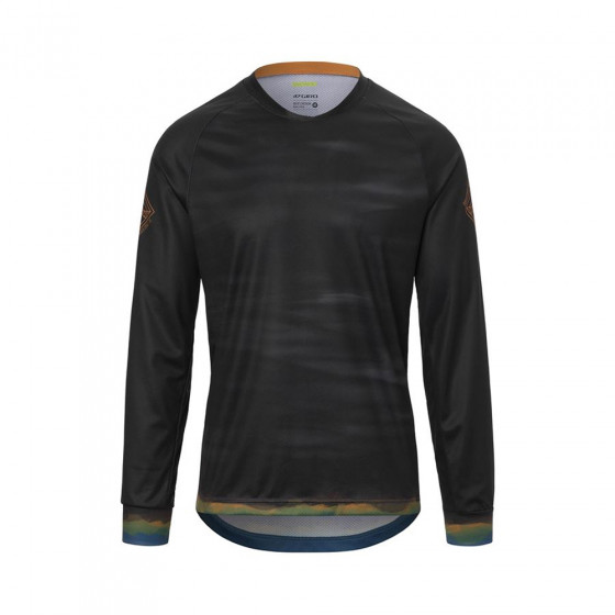 Dres - GIRO Roust LS Jersey - Black Hot Lap