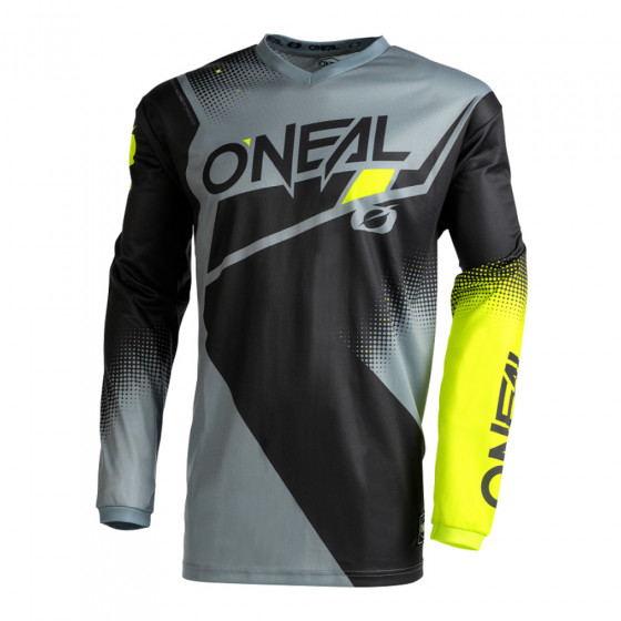 Dres - O'NEAL Element RACEWEAR 2022 - černá/šedá/žlutá