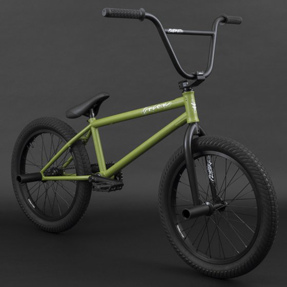 Freestyle BMX kolo - FLY BIKES Orion 21" LHD 2017 - Olive green