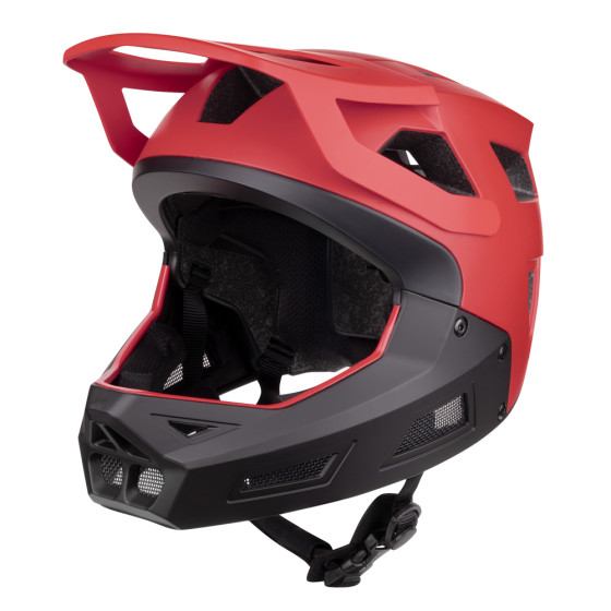 Integrální přilba - FORCE Drop Downhill 2025 - červená / černá