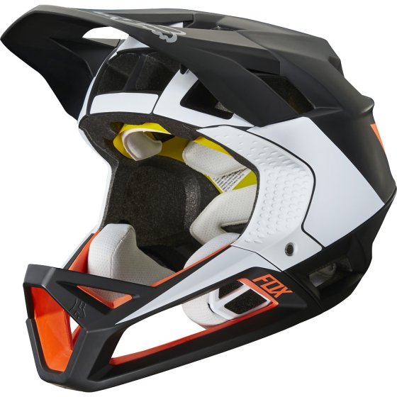 Integrální přilba - FOX Proframe October LE Helmet 2018 - Black/White/Orange