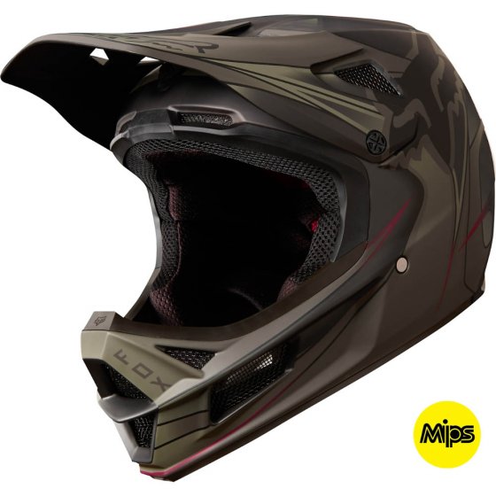 Integrální přilba - FOX Rampage Pro Carbon Kustm Helmet 2018 - Fatigue/Black