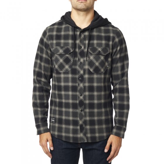 Košile - FOX Avalon Hooded Flannel 2020 - Black