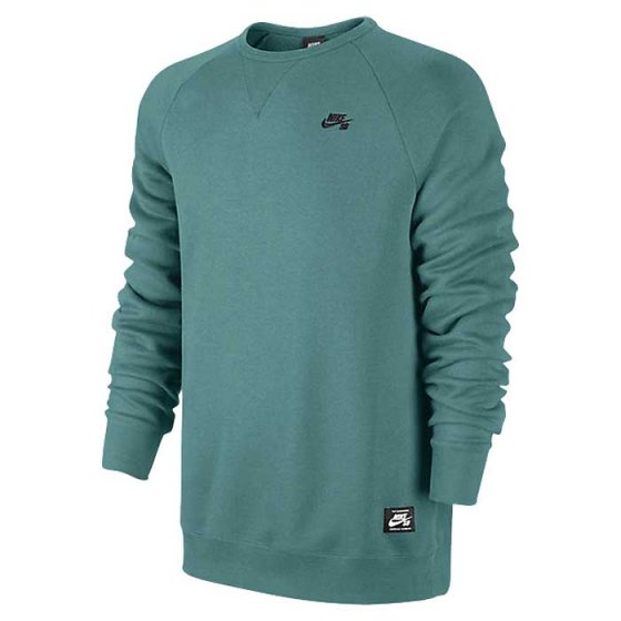 Mikina - NIKE SB Icon Foundation Crew Fleece 2014 - mentolová