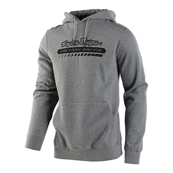 Mikina - TROY LEE DESIGNS Factory Racing - Heather Gray