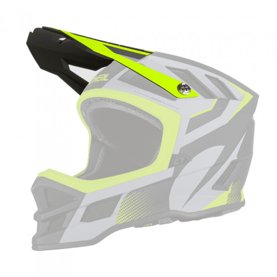 Náhradní kšilt - O´NEAL Blade Hyperlite IPX® - Oxyd Gray / Neon Yellow