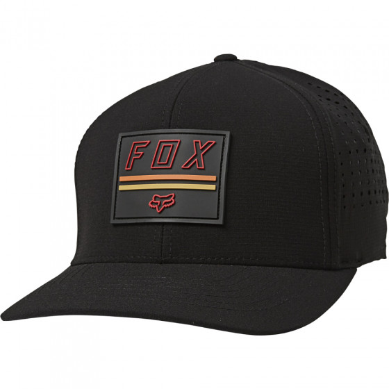 Pánská kšiltovka Fox Serene Flexfit Hat Black/Red L/XL