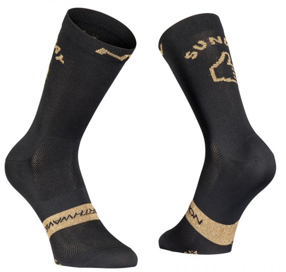 Pánské cyklo ponožky Northwave Sunday Monday Sock Black/Gold L