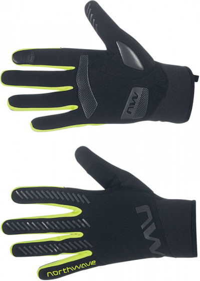 Pánské rukavice Northwave Active Gel Glove Black/Yllw Fluo S