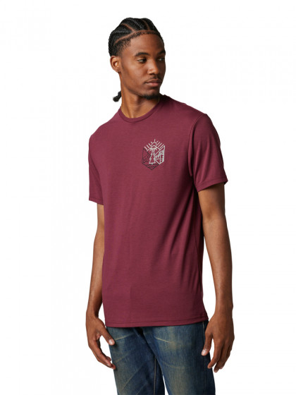 Pánské triko Fox Caveaut Ss Tech Tee Dark Maroon S