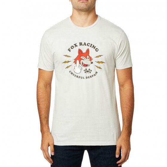 Pánské triko Fox Cheerful Despair Ss Prem Tee Light Grey M