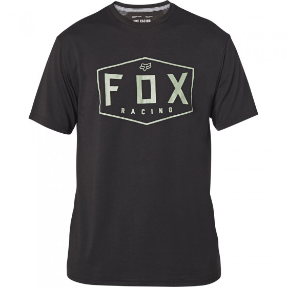Pánské triko Fox Crest Ss Tech Tee Black/Green 2X