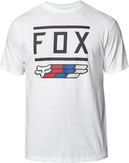 Pánské triko Fox Fox Super Ss Tee White/Black/Red S
