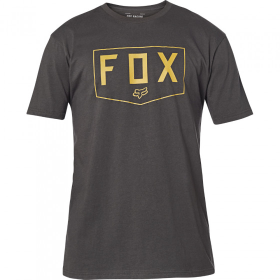 Pánské triko Fox Shield Ss  Premium Tee Black/Gold 2X