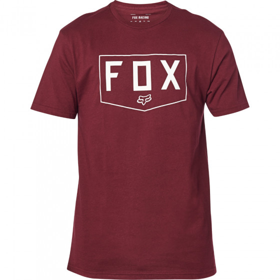Pánské triko Fox Shield Ss  Premium Tee Cranberry 2X