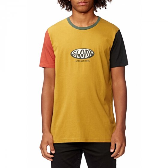 Pánské triko Globe Fisheye Tee Mustard XL