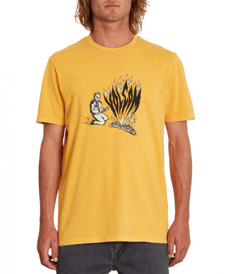 Pánské triko Volcom Burnher Pw Sst Sunburst L