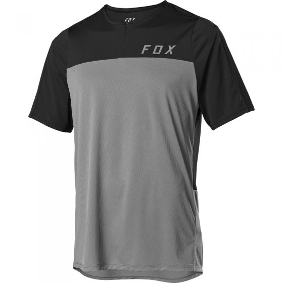 Pánský cyklo dres Fox Flexair Zip Ss Jersey Petrol M