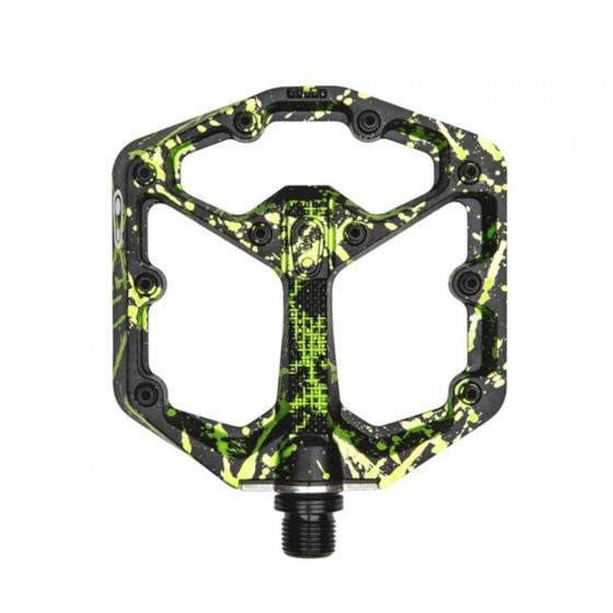 Pedály MTB - CRANKBROTHERS Stamp 7 - Splatter Paint Lime Green