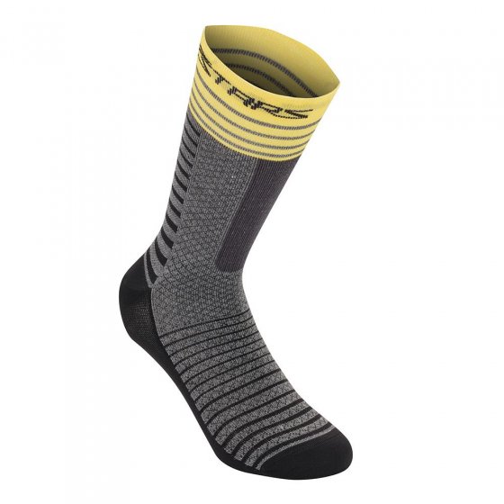Ponožky - ALPINESTARS Drop Socks 19 - Mid Grey/Yellow