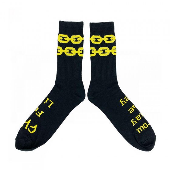 Ponožky - CULT Chains - Black/Yellow