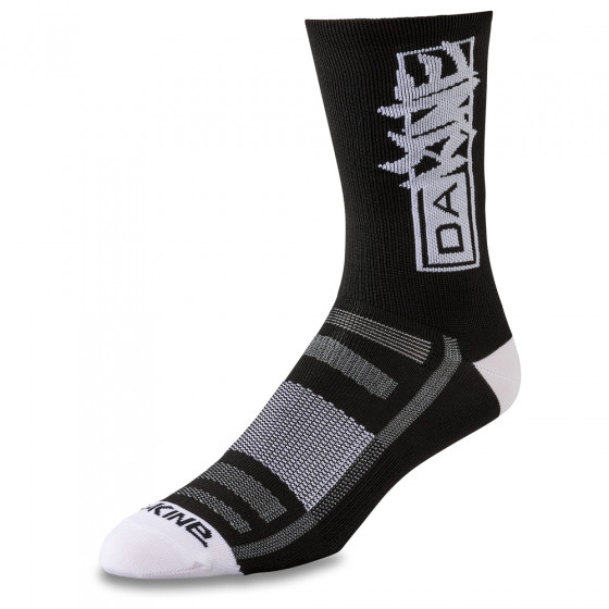 Ponožky - DAKINE Singletrack Crew Sock - Black / White Vandal