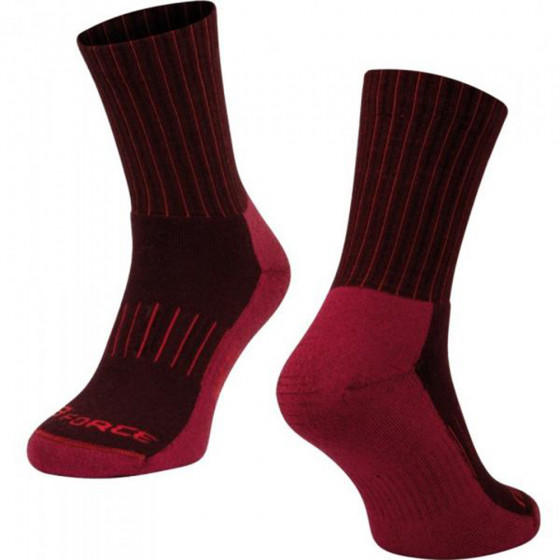 Ponožky - FORCE Arctic - bordó/červená