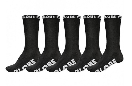 Ponožky - GLOBE Blackout Sock 5 Pack Assorted - Černá