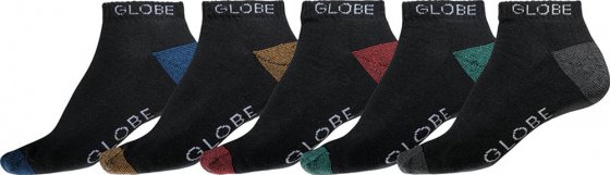Ponožky Globe Ingles Ankle Sock 5 Pack Assorted 7-11