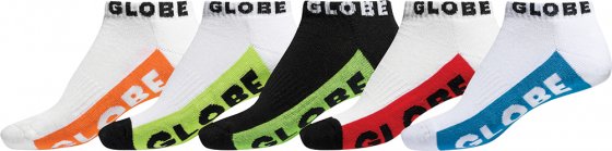 Ponožky Globe Multi Brights Ankle Sock 5 Pack Multi 1Sz