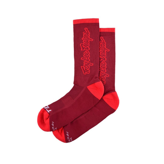 Ponožky - TROY LEE DESIGNS Performance - Signature Oxblood