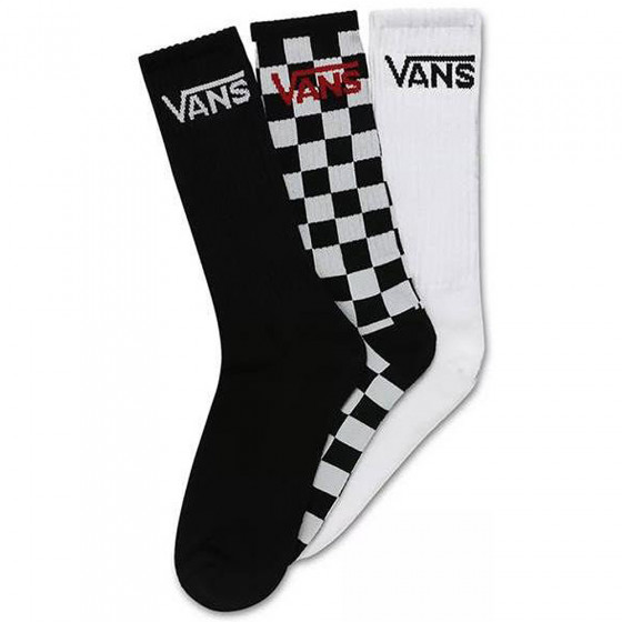 Ponožky - VANS Classic crew 3 páry - Black / Checkerboard