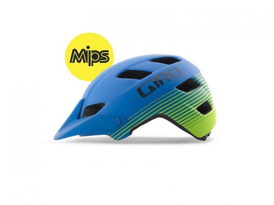Přilba - GIRO Feature MIPS 2016 - modro-limetková