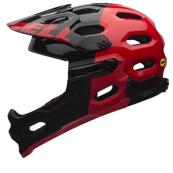 Přilba MTB - BELL Super 2R MIPS 2016 - červenočerná