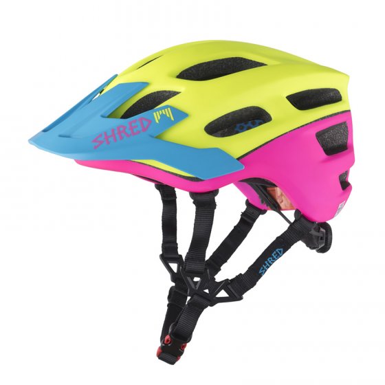Přilba MTB - SHRED Short Stack Shrasta - žlutá/růžová