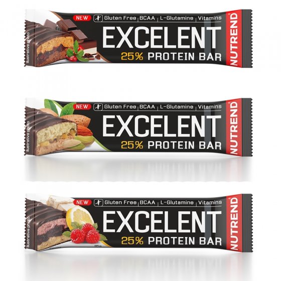 Proteinová tyčinka - NUTREND Excelent Protein Bar Double - 85g