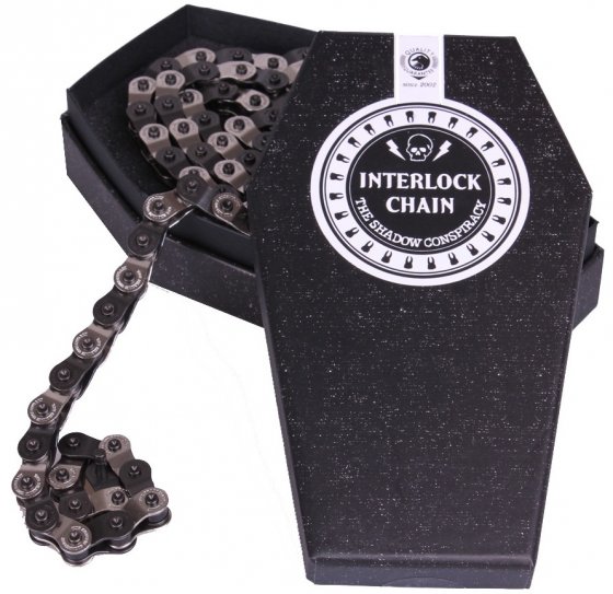 Řetěz BMX - SHADOW Interlock v2 - černo-stříbrná